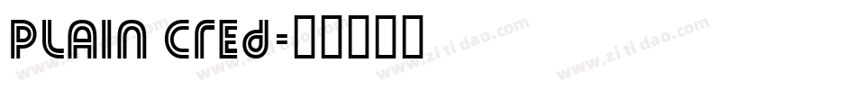 Plain Cred字体转换